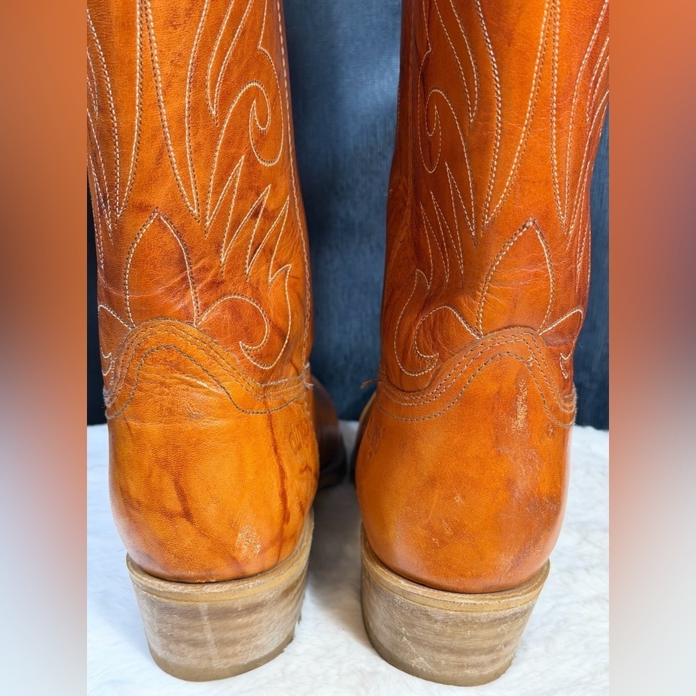 Dingo Classic Western Cowboy Boots – Made in USA Men’s Size 10.5 D – Tan Leather - Picture 8 of 9